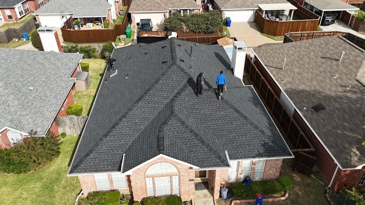Slate & Tile Roof Repair work in progress on a Cedarhurst property
